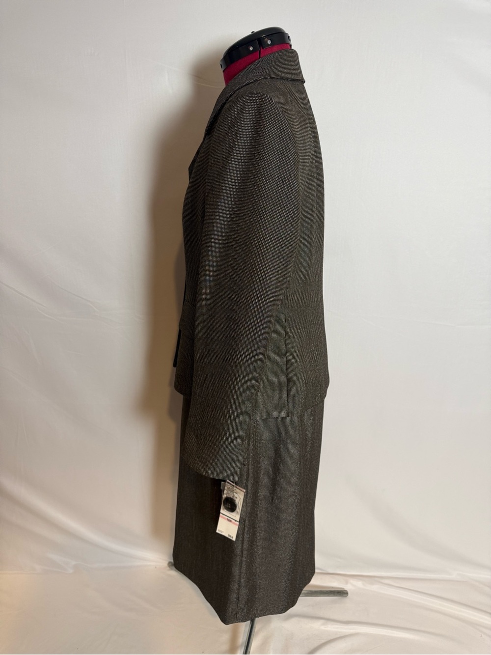 NWT Evan Picone Skirt Suit Size 10P Black & Brown 2-Piece Set Blazer & Skirt - Picture 15 of 16